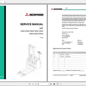 Mitsubishi Forklift SBP10N2 SBP16N2S Service Manual 1
