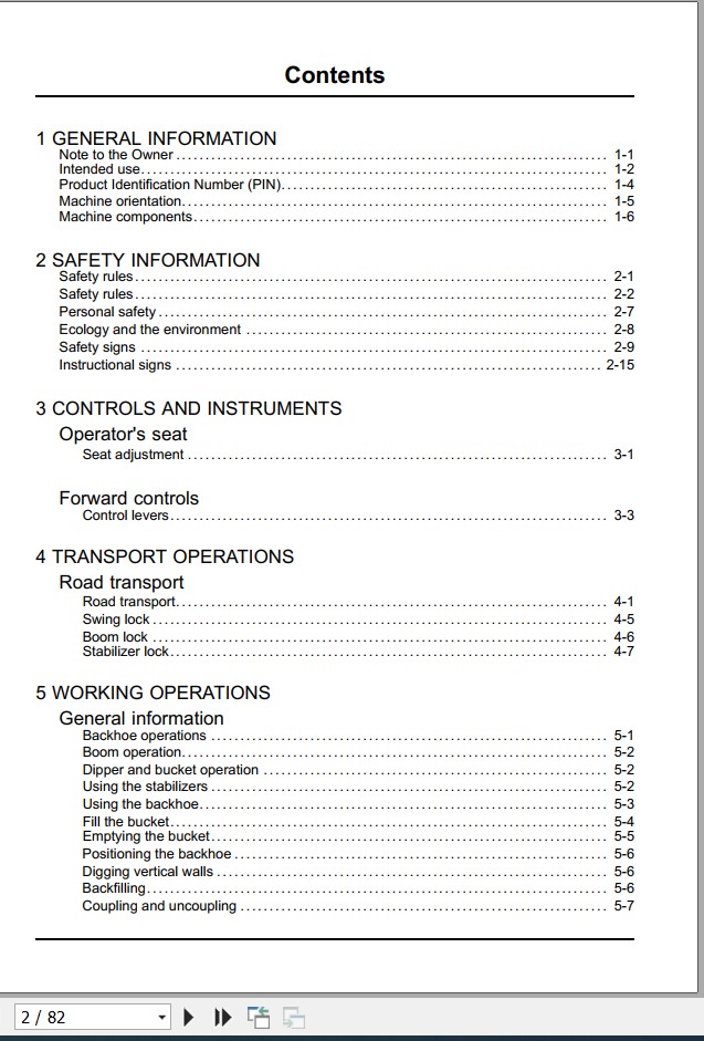 New Holand Backhoe 905GBL Operators Manual51410064 2 1