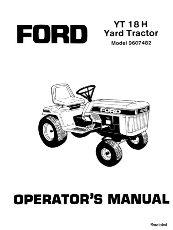 New Holand Ford LT 18H Yard Tractor Operators Manual42001810 1