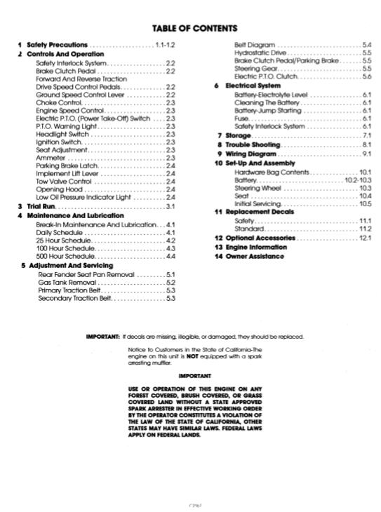 New Holand Ford LT 18H Yard Tractor Operators Manual42001810 2