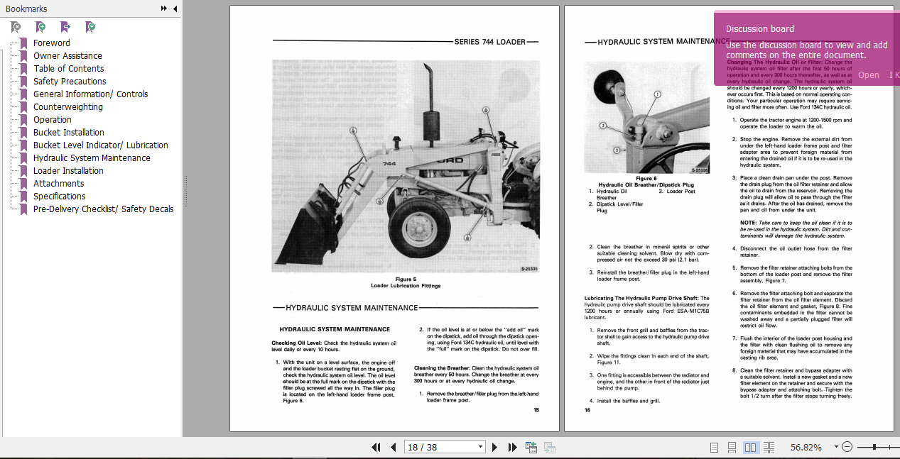 New Holand Ford Tractor 744 Loader Operators Manual43074410 2