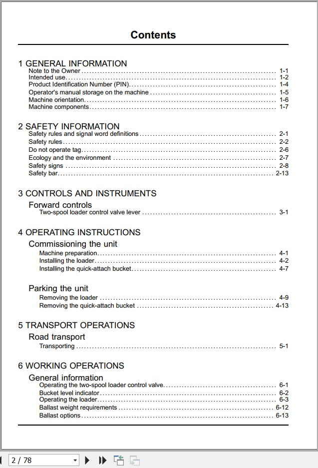New Holand Front Loader 105LC Operators Manual51562809 2