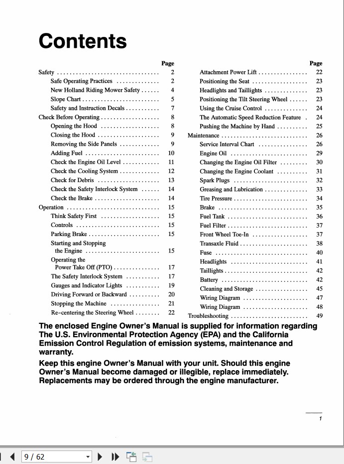New Holand Garden Tractor GT20 716498016 T0AB0001 Operators Manual86602567 2