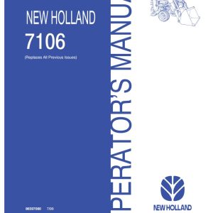New Holand Loader 7106 Operators Manual86597080 1