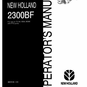 New Holand Tractor 2300BF Operators Manual86574145 1