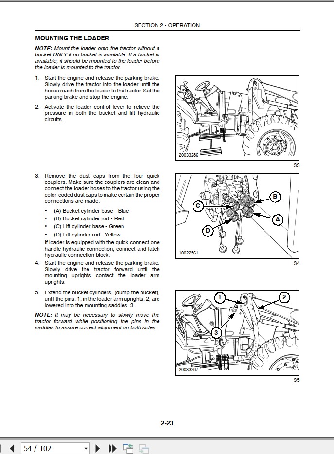 New Holand Tractor 52LB Operators Manual870034406 3