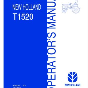 New Holand Tractor T1520 Operators Manual87632792 1