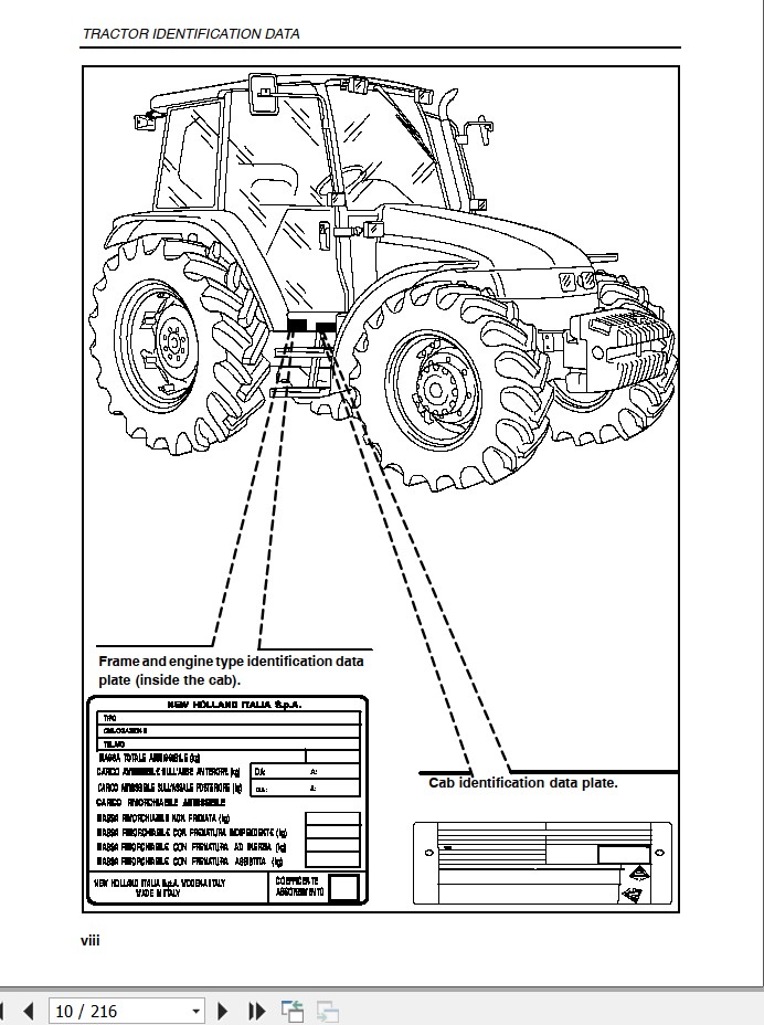 New Holand Tractor TL80 TL90 TL100 Operators Manual86900785 3