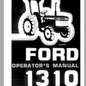 New Holland 1310 Tractor Operators Manual42131010 1 1