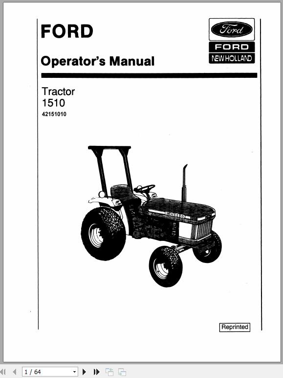New Holland 1510 Tractor Operators Manual42151010 1
