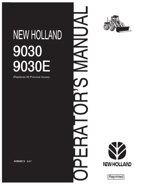 New Holland 9030 9030E Loader Operators Manual42901013 1