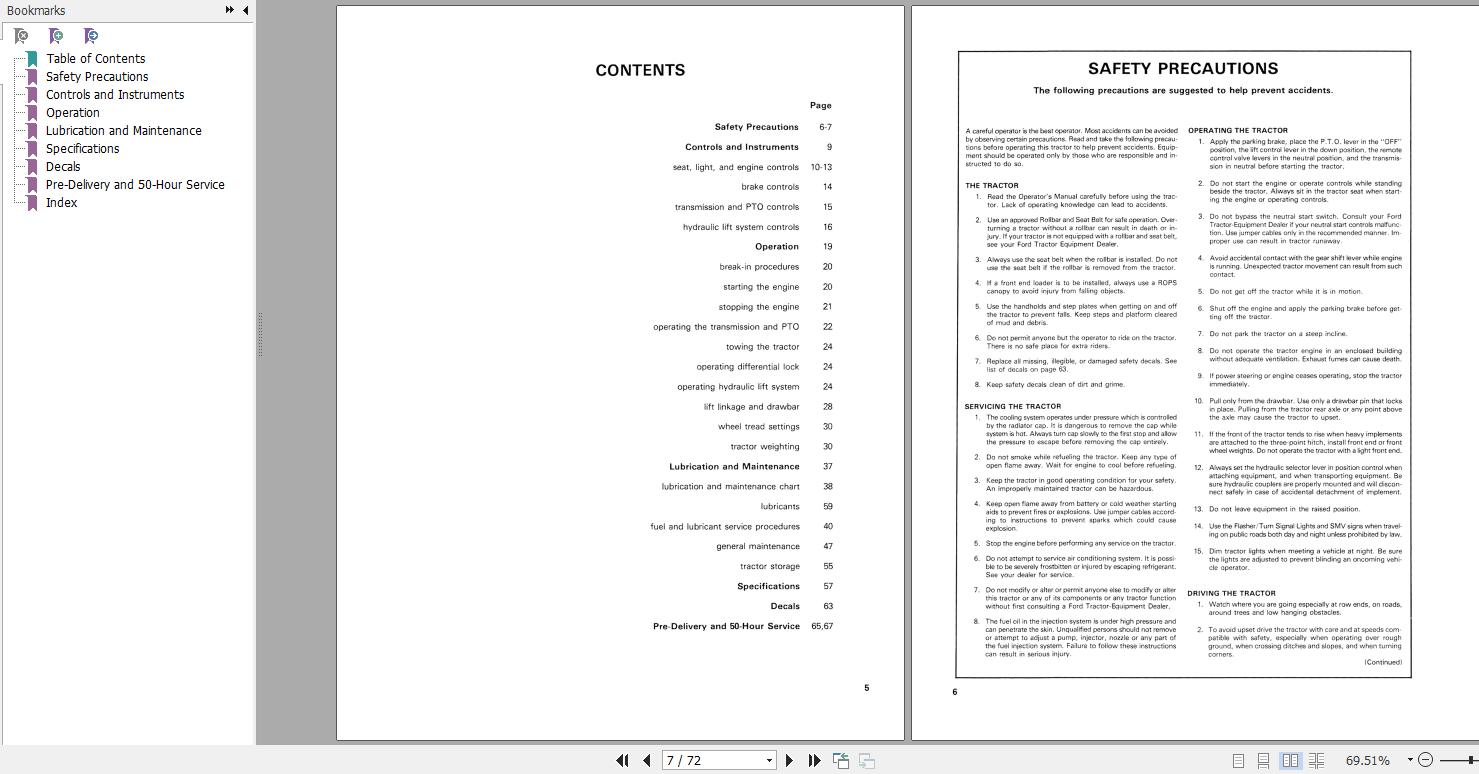 New Holland Ford 5900 Tractor Operators Manual42590010 2