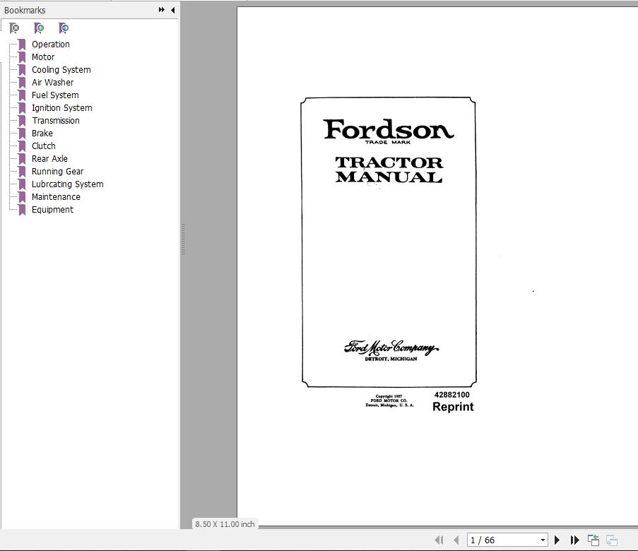 New Holland Fordson Tractor Owners Manual42882100 1