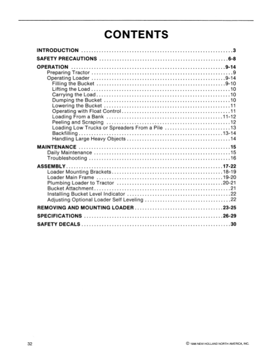 New Holland Quick Attach Loader Series 7106Q 7108Q Operators Manual43591002 2 1