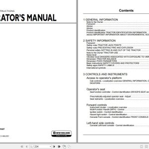New Holland T455S T465S T475S Tractor Operators Manual51519607 1