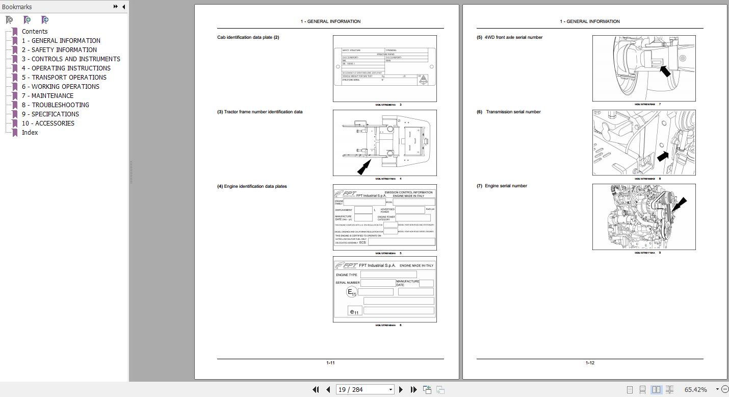 New Holland T455 T465 T475 PowerStar Series Tractor Operators Manual48071747 2