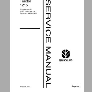 New Holland Tractor 1215 Service Manual40121510 1