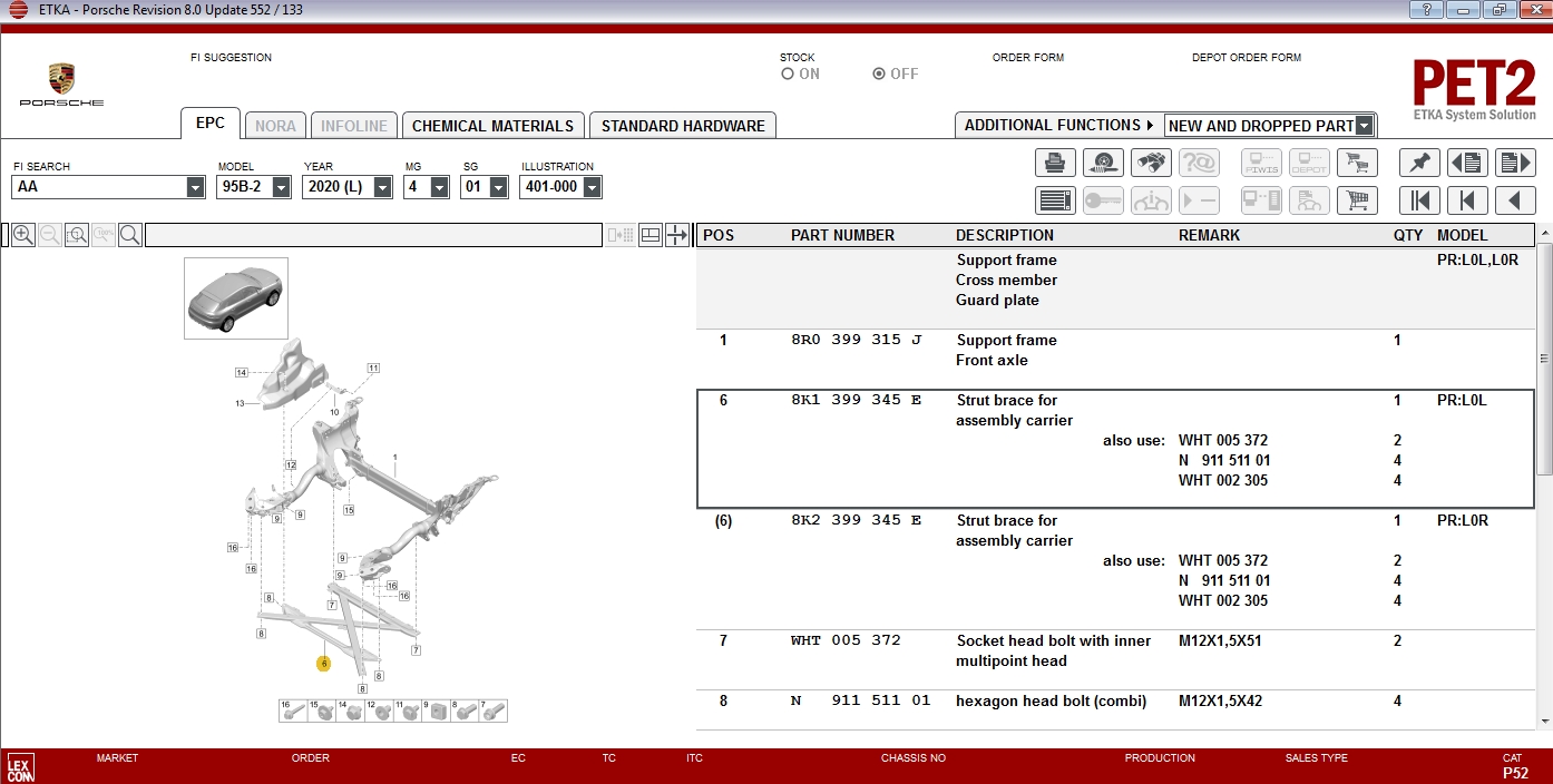 Porsche PET2 80 Q3 Spare Parts Catalog 042020 8