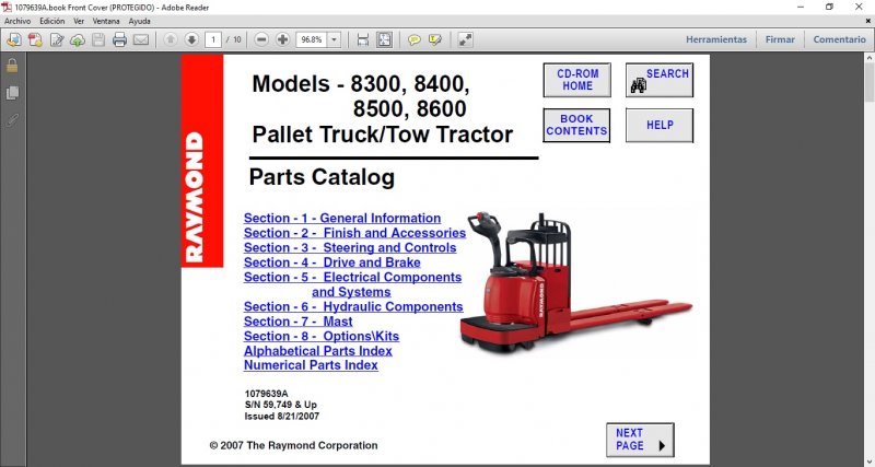 RAYMOND 8000 83008400 8500 8600 PM