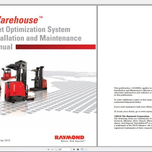 RAYMON Forklift Technical Publication Library 2015 DVD110