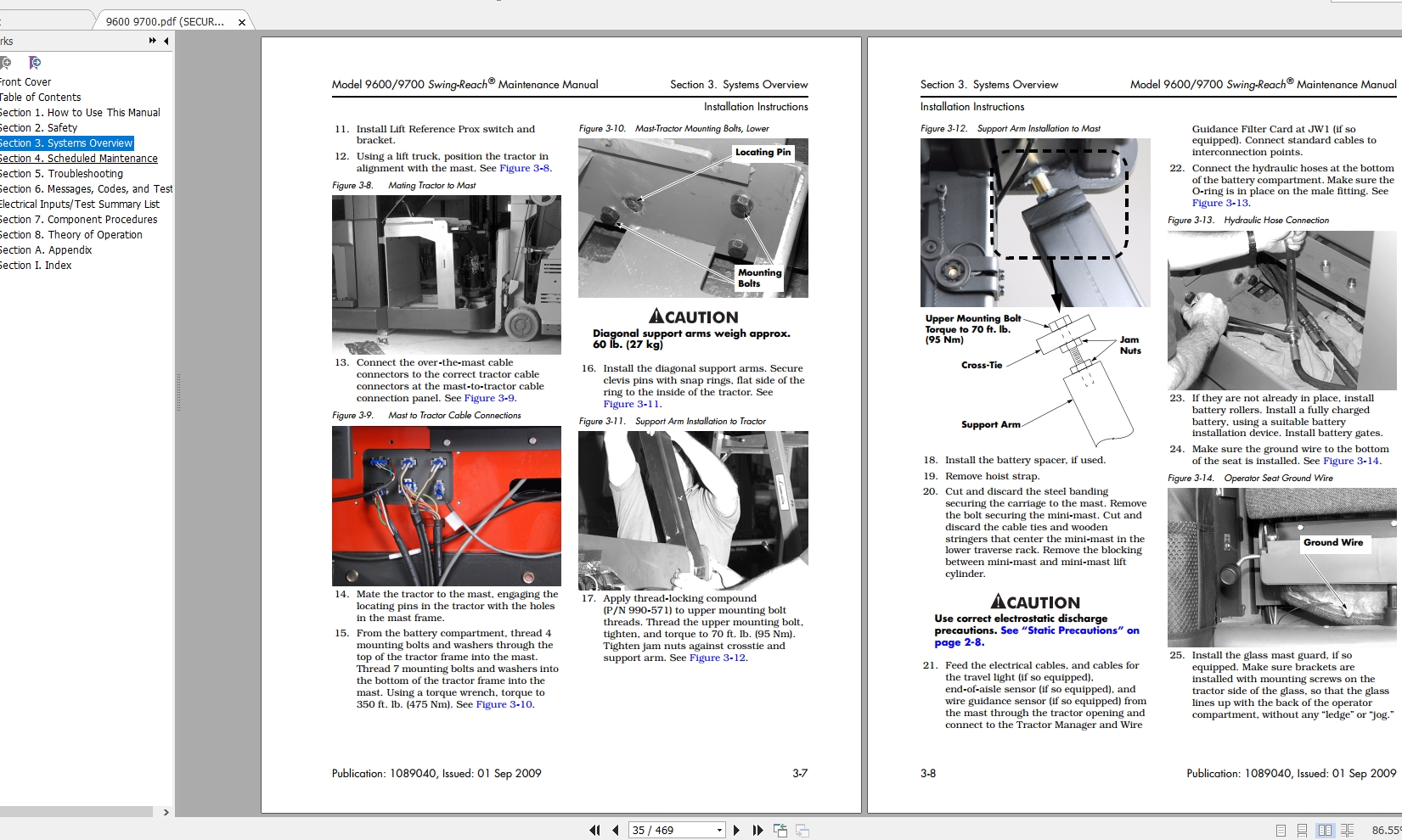 Raymond 9600 9700 Pallet Truck 1089040A Maintenance Manual 2