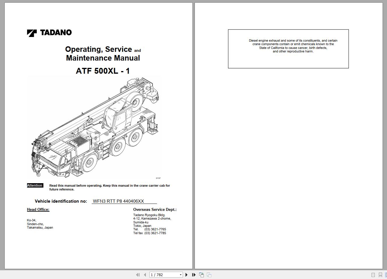 Tadano Faun Mobile Crane Workshop Part Catalog Manual Full Model DVD10