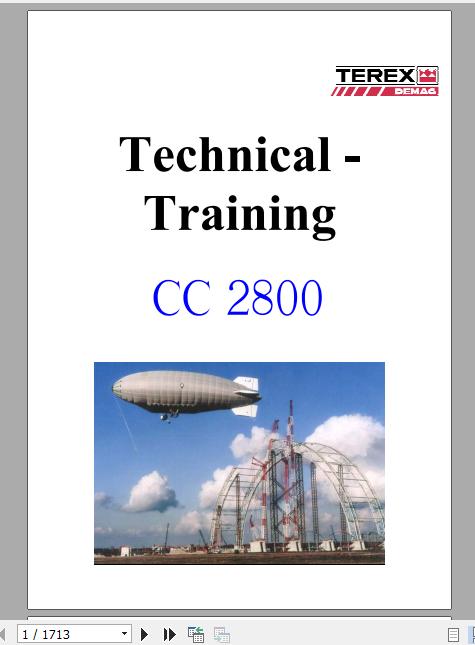 Terex Demag Crawler Crane CC2800 Technical Training ManualEN 1