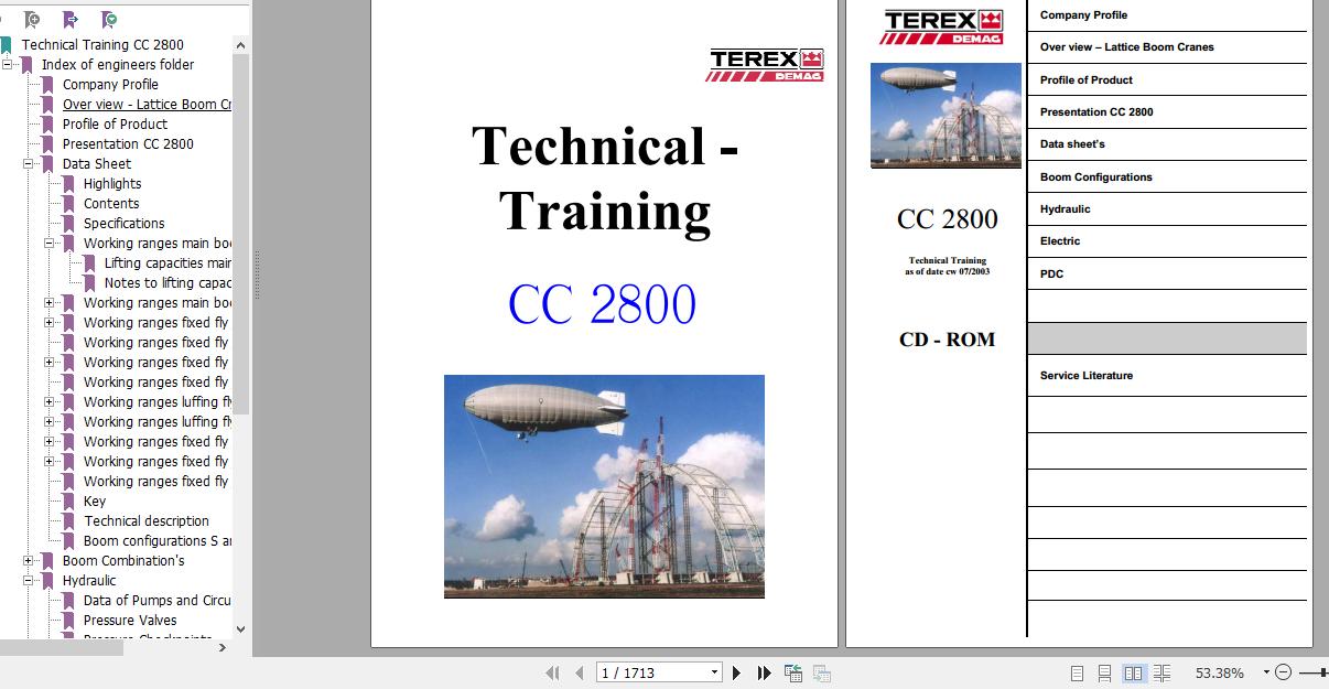 Terex Demag Crawler Crane CC2800 Technical Training ManualEN 2