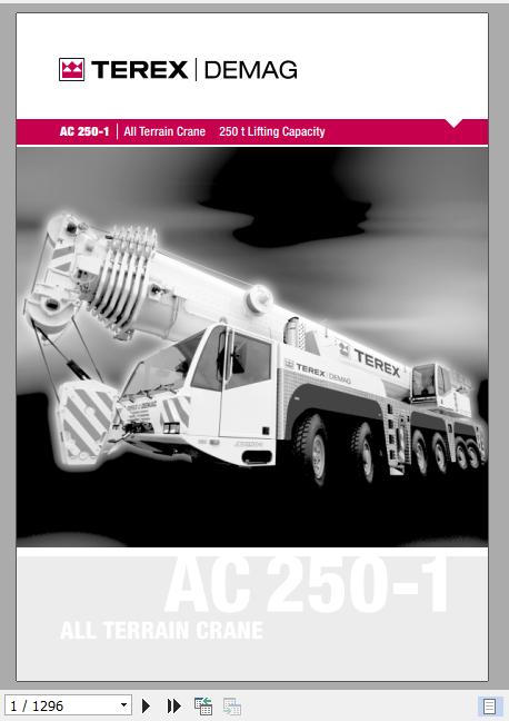 Terex Demag Mobile Crane AC250 1 Technical Training ManualEN2005 1
