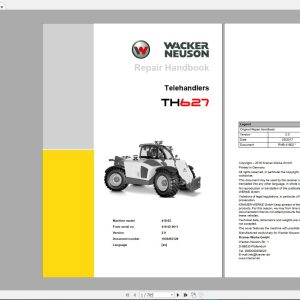 Wacker Neuson Telehandler Service and Part Manual DVD6