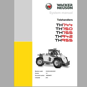 Wacker Neuson Telehandler TH744 Service and Part Operator Manual1000321673 1