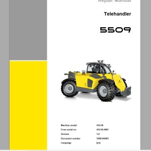 Wacker Neuson Telehandler TH955 Service and Part Operator Manual1000321675 1 1
