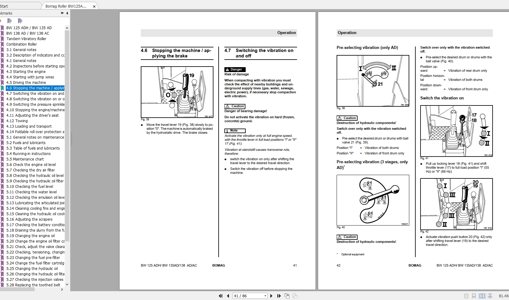 Bomag Roller BW125ADHBW135ADBW138ADBW138AD Operation Maintenance Instruction 2