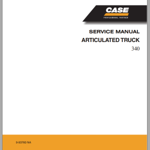 Case Articulated Truck 340 Service Manual9 93760na 1