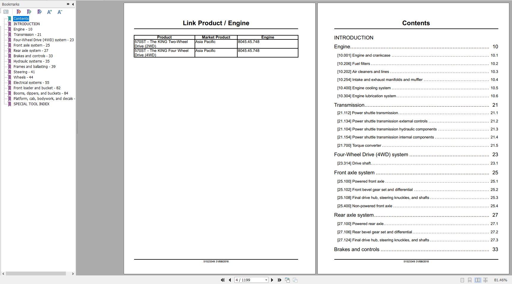 Case Backhoe Loader 570ST The King Service Manual51523349 2