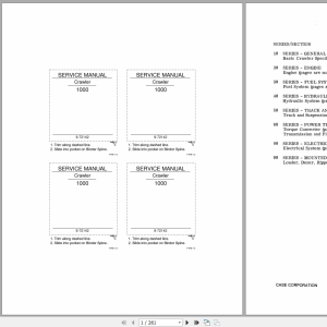 Case Crawler 1000 Service Manuals9 72142 1