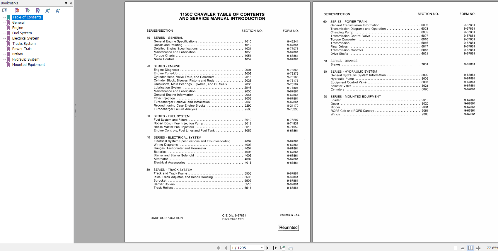Case Crawler 1150C Service Manuals9 67861 1