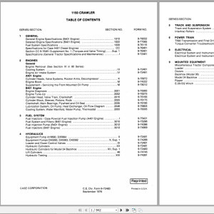 Case Crawler 1150 Service Manuals9 72483R0 1