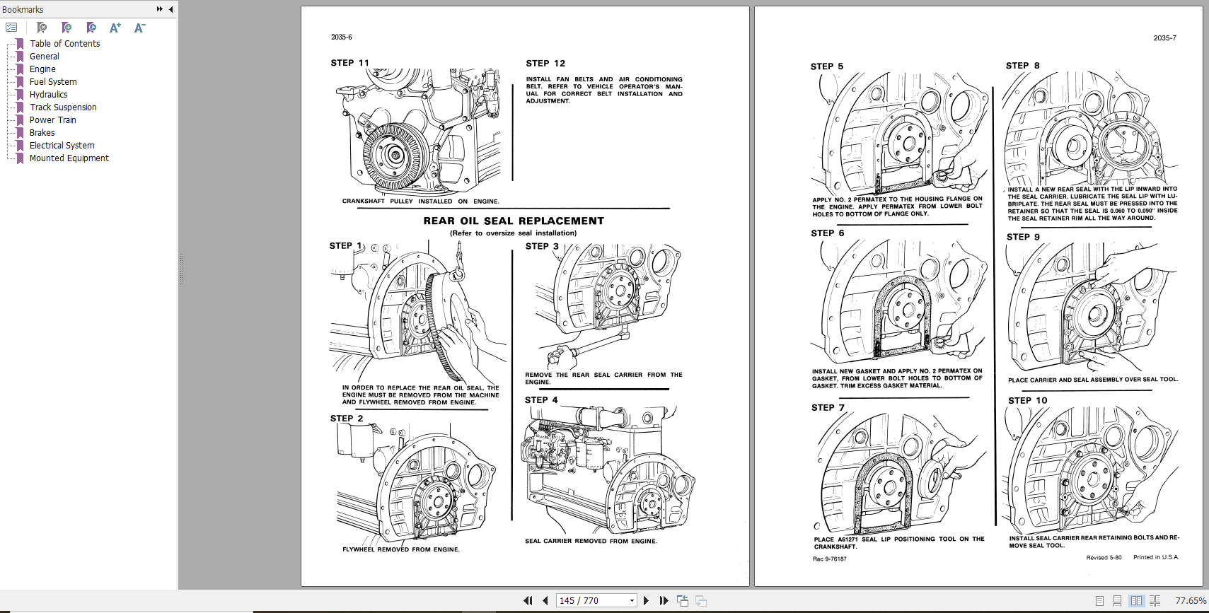 Case Crawler 1450 Service Manual9 72858R0 2