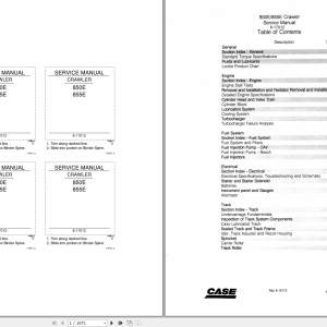Case Crawler 850E 855E Service Manual8 17012R0 1