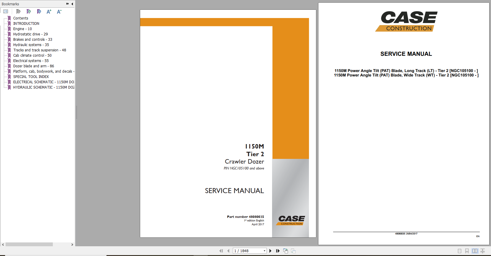 Case Crawler Dozer 1150M Tier 2 Service Manuals48080035 2