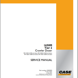 Case Crawler Dozer 1650M Tier 2 Service Manual47907870 1