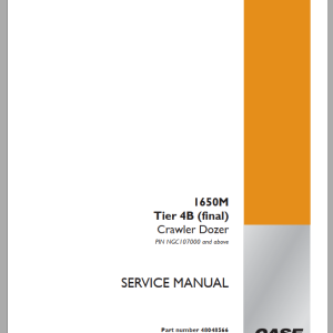 Case Crawler Dozer 1650M Tier 4 Service Manual48090721 1