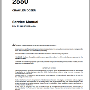 Case Crawler Dozer 2550 Service Manuals84414739BA4 1