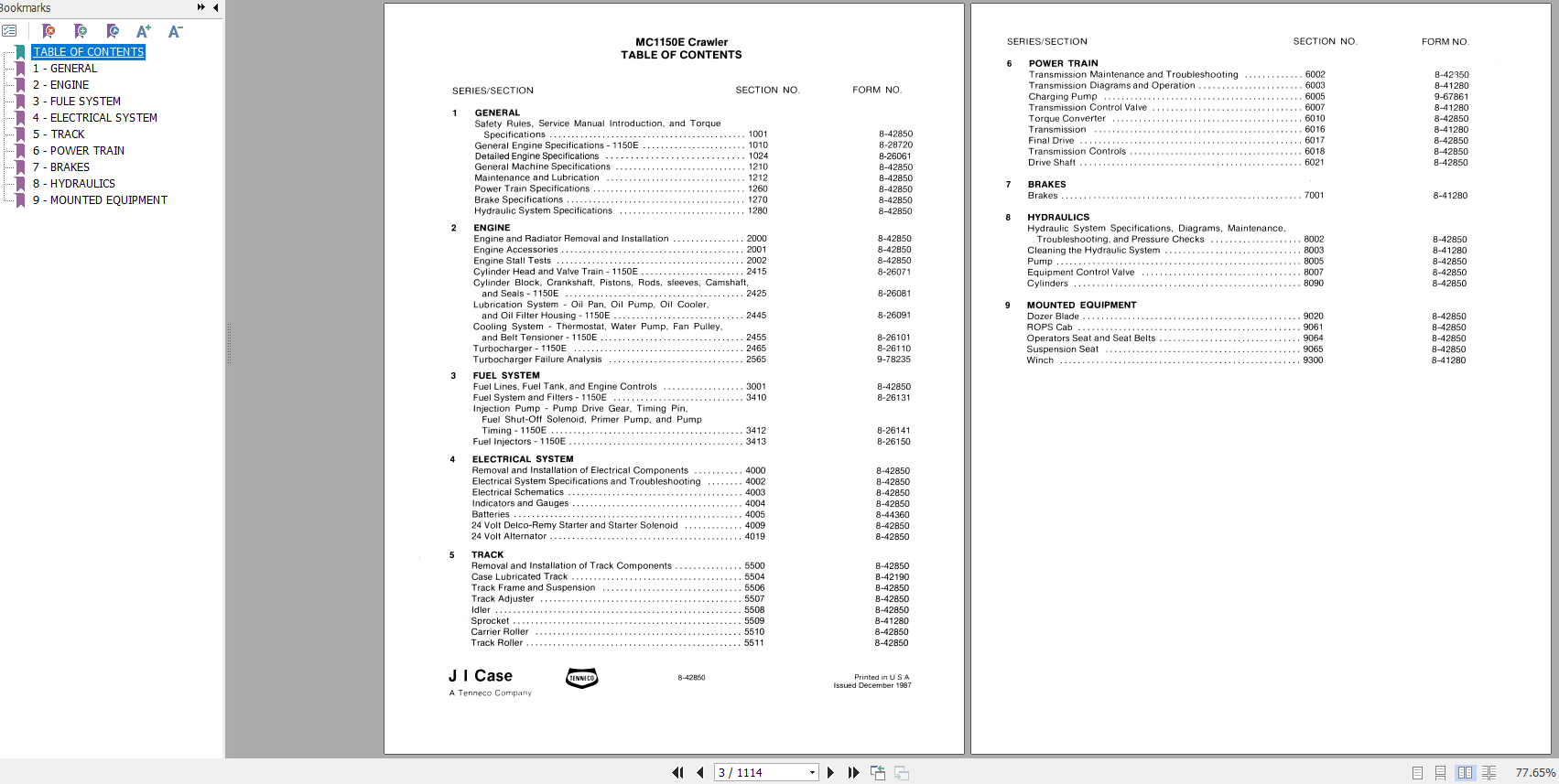 Case Crawler Dozer MC1150E Service Manuals8 72810 2