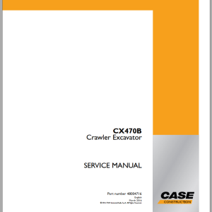 Case Crawler Excavator CX470B Service Manual 1