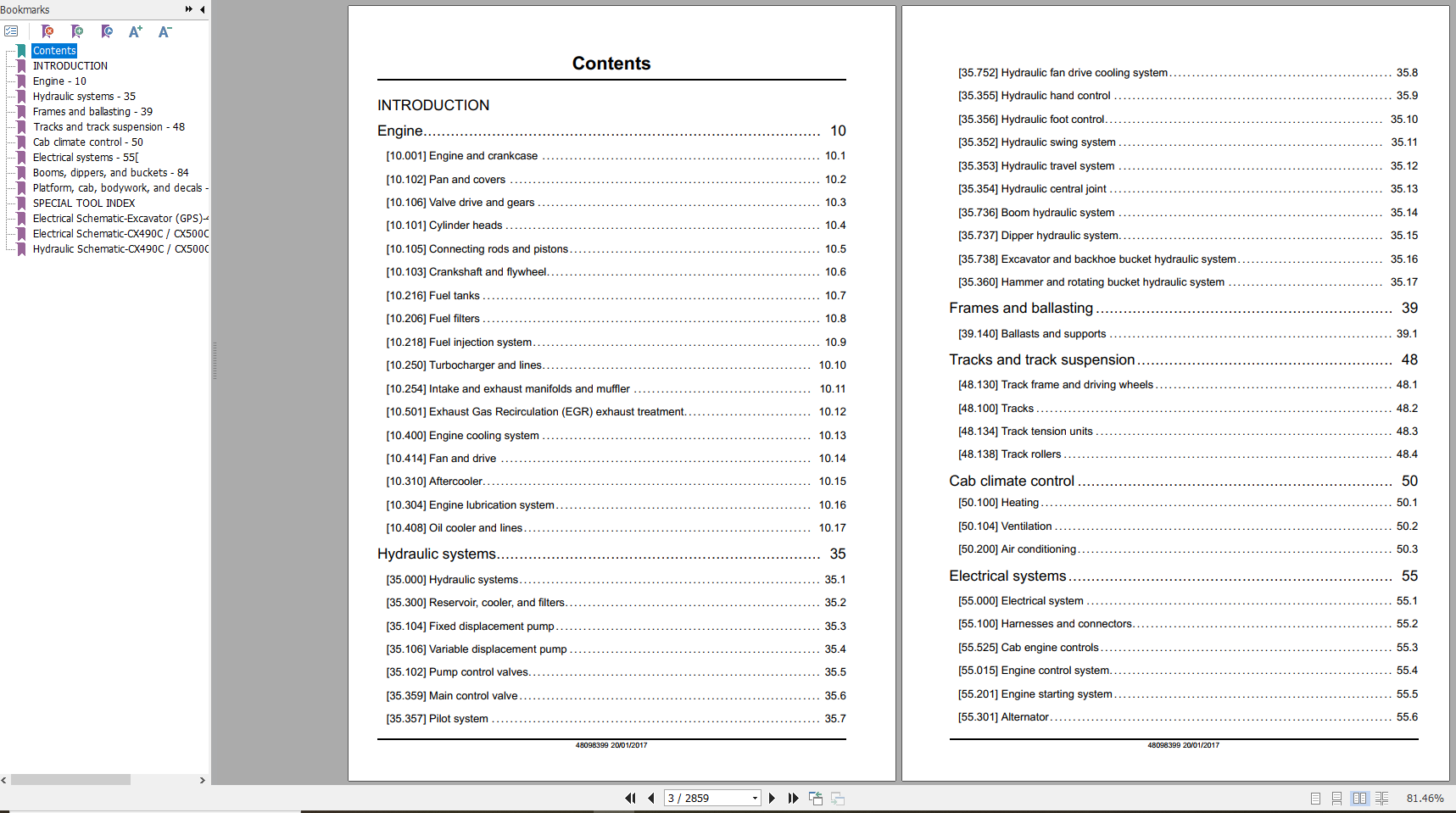 Case Crawler Excavator CX490C CX500C Service Manual47945146 2