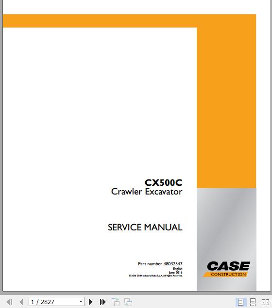 Case Crawler Excavator CX500C Service Manual48032547 1