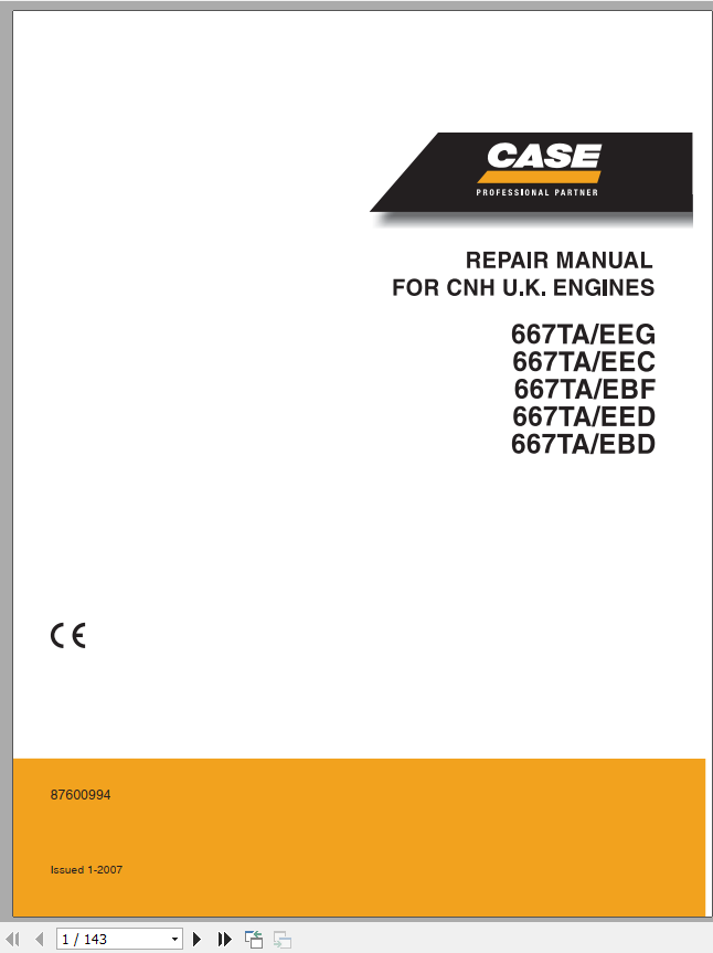 Case Engine CNH 667TA Repair Manual87600994 1