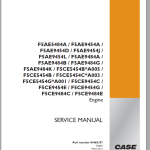 Case Engine CNH F5AE F5CE Service Manual84465357 1